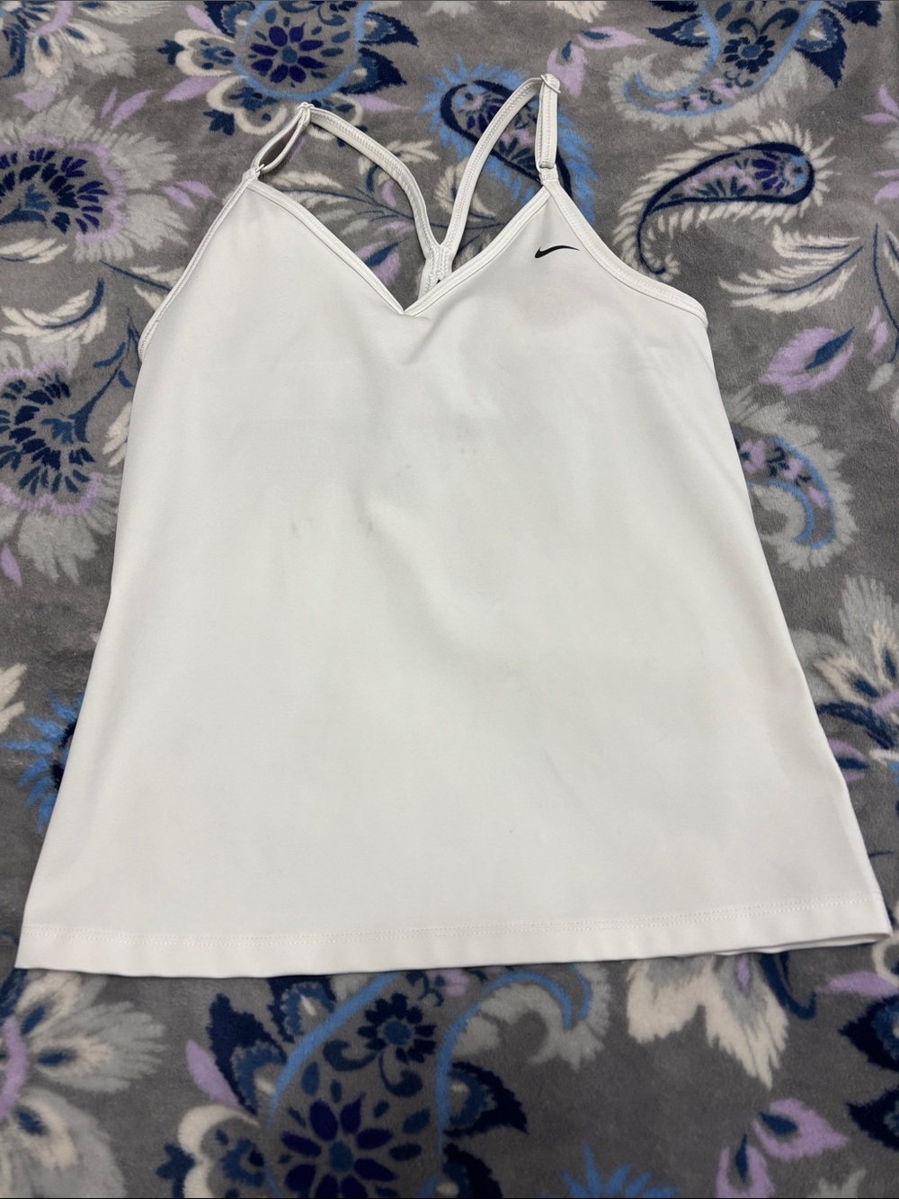Nike Women’s White V‑Neck Tank